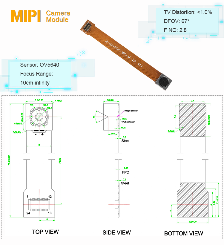 SF-AOV5640-MIPI-AF-70L V1.0 SF-AOV5640-MIPI-AF-70L V1.0